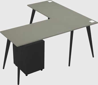 Modern l-shaped office desk