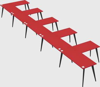 Modern l-shaped office desk