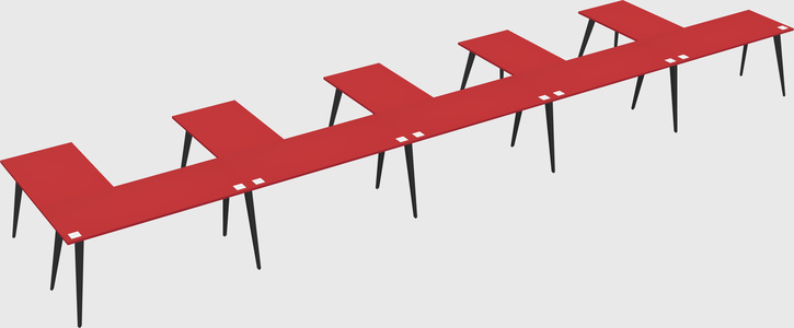 Modern l-shaped office desk