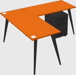 Modern l-shaped office desk