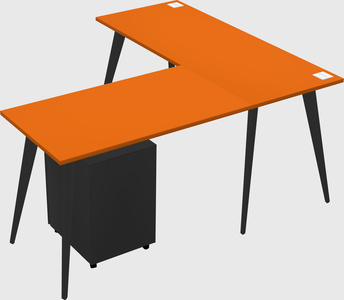 Modern l-shaped office desk