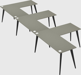 Modern l-shaped office desk