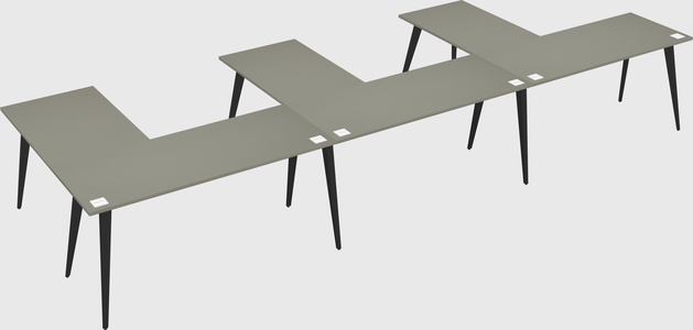 Modern l-shaped office desk