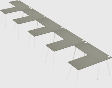 Modern l-shaped office desk