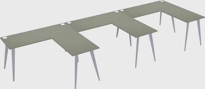 Modern l-shaped office desk