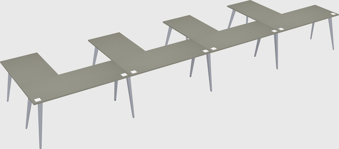 Modern l-shaped office desk