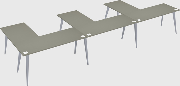 Modern l-shaped office desk