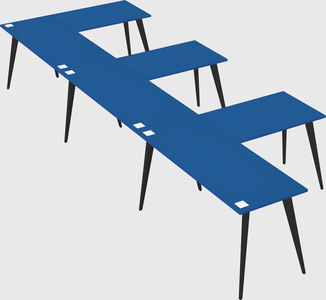 Modern l-shaped office desk