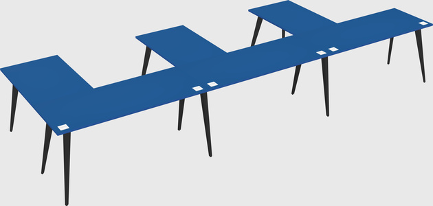 Modern l-shaped office desk
