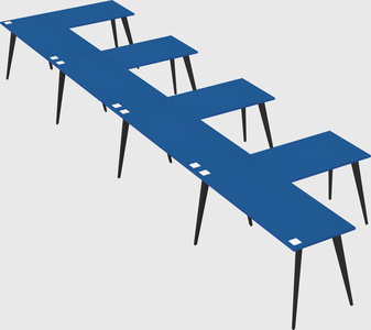 Modern l-shaped office desk
