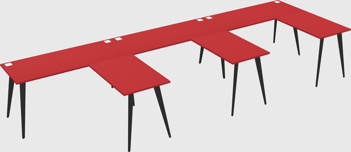 Modern l-shaped office desk