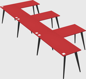 Modern l-shaped office desk