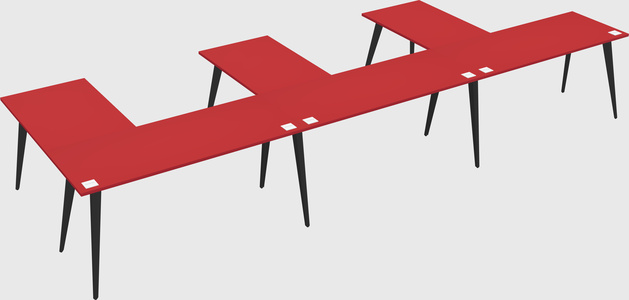 Modern l-shaped office desk