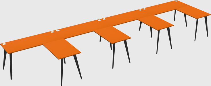 Modern l-shaped office desk