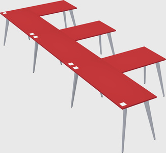 Modern l-shaped office desk