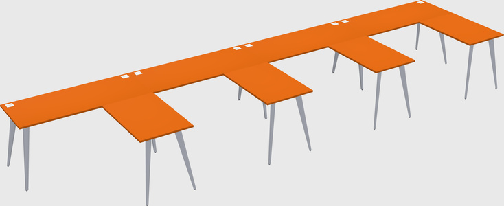 Modern l-shaped office desk