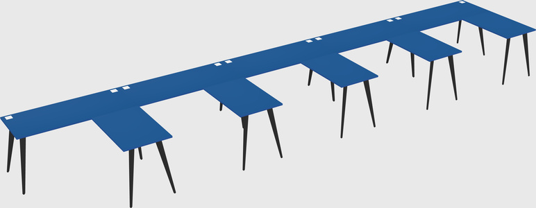 Modern l-shaped office desk