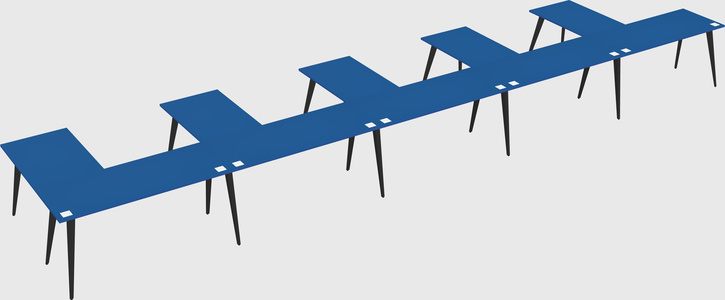 Modern l-shaped office desk