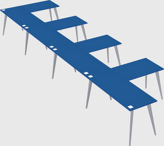 Modern l-shaped office desk