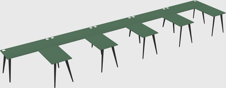 Modern l-shaped office desk