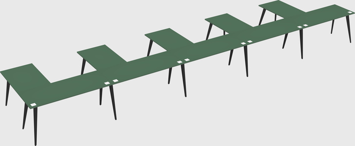 Modern l-shaped office desk