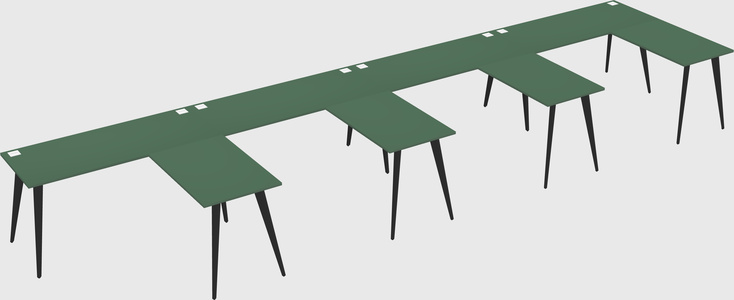 Modern l-shaped office desk