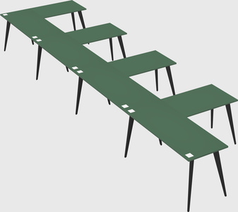 Modern l-shaped office desk