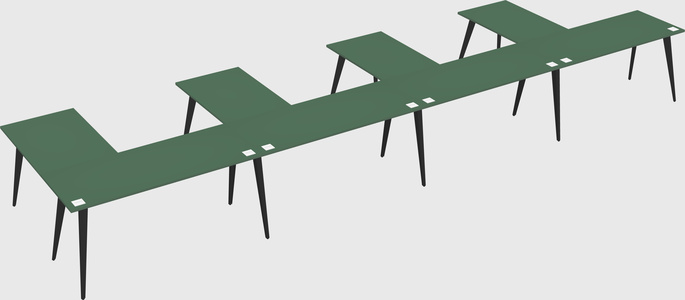 Modern l-shaped office desk
