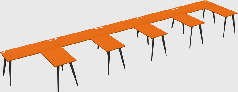 Modern l-shaped office desk