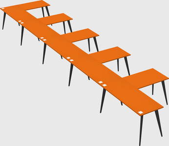 Modern l-shaped office desk