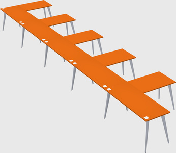 Modern l-shaped office desk