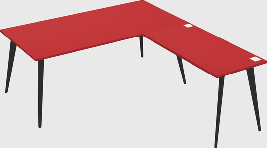 Modern l-shaped office desk