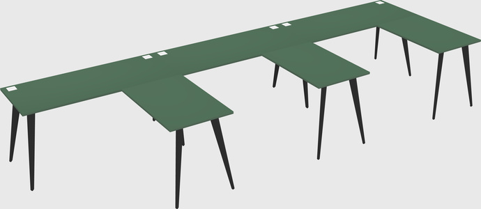 Modern l-shaped office desk