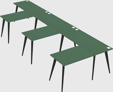 Modern l-shaped office desk
