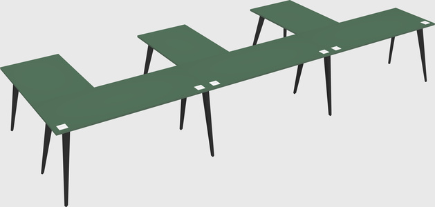 Modern l-shaped office desk