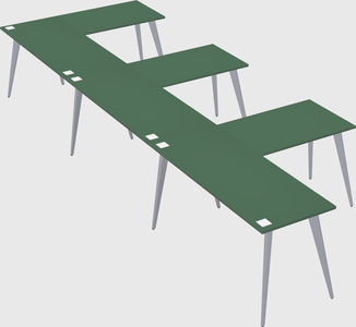 Modern l-shaped office desk