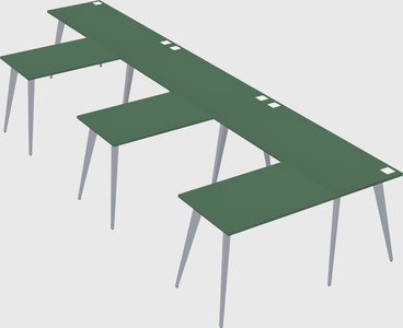 Modern l-shaped office desk