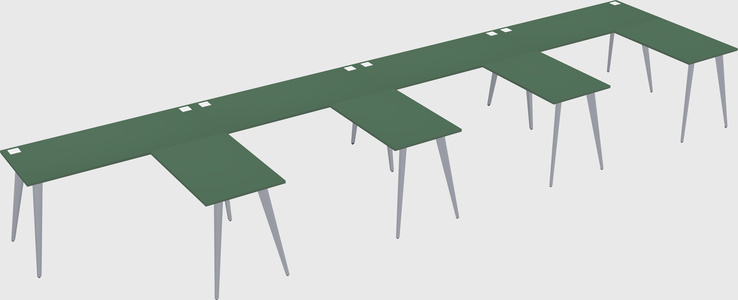 Modern l-shaped office desk