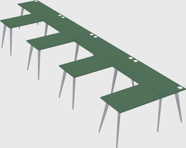 Modern l-shaped office desk