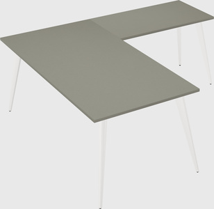 Modern l-shaped office desk