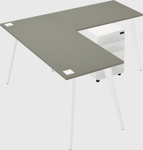 Modern l-shaped office desk