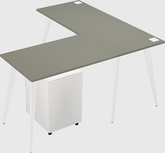 Modern l-shaped office desk