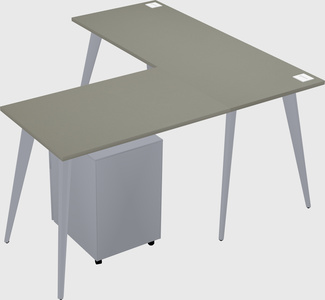 Modern l-shaped office desk