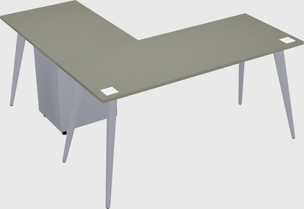 Modern l-shaped office desk