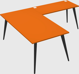 Modern l-shaped office desk