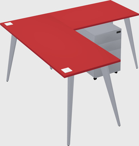 Modern l-shaped office desk