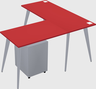 Modern l-shaped office desk