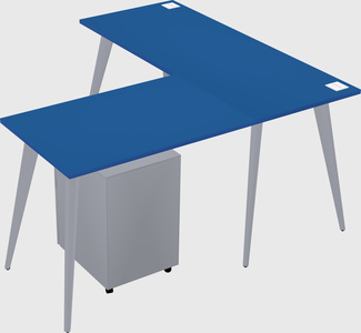 Modern l-shaped office desk