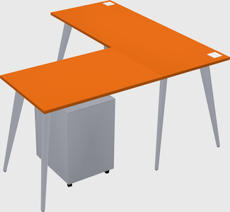 Modern l-shaped office desk