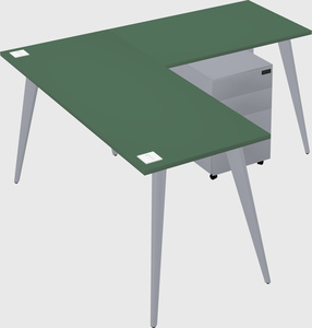 Modern l-shaped office desk